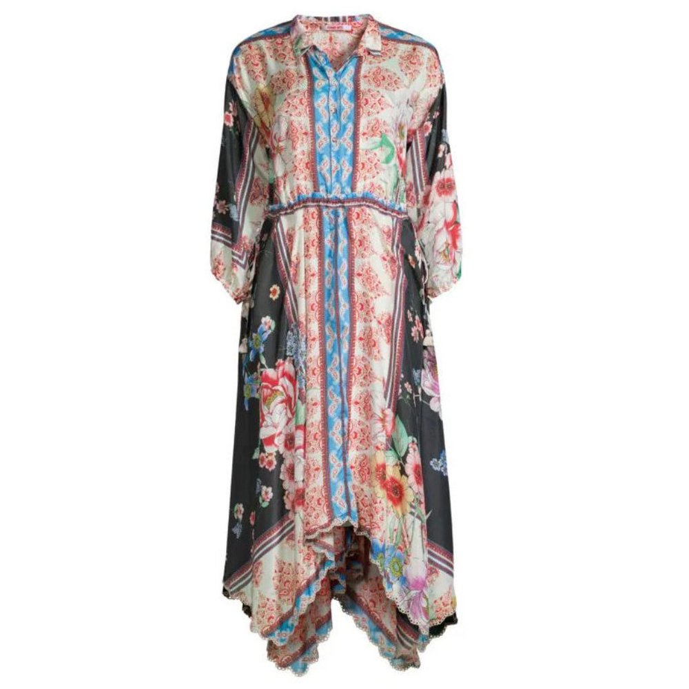 JOHNNY WAS Geana Patsy Silk Dress